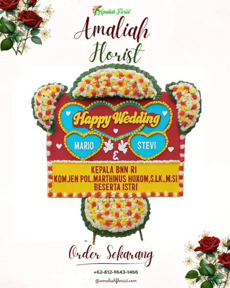 Papan Bunga Pernikahan Ligung